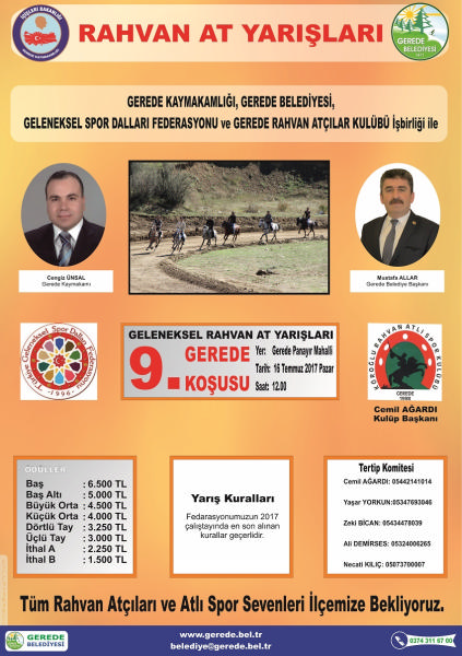 RAHVAN AT YARI�LARI 16 TEMMUZ�DA