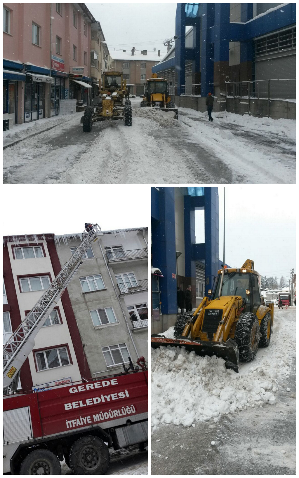 YO�UN KAR YA�I�INDA BA�ARILI M�CADELE