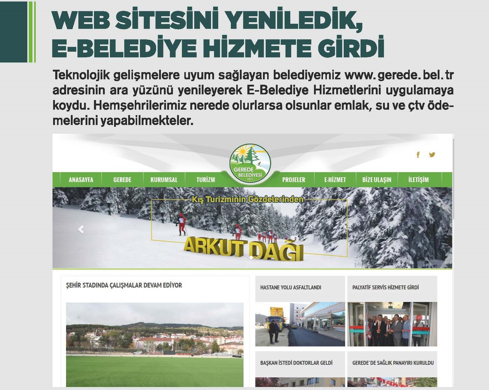 WEB STESN YENLEDK, E-BELEDYE HZMETE GRD